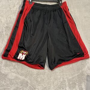 Maryland Terrapins Shorts Mens Large NCAA Basketball Nike Dri Fit Swoosh Vintage